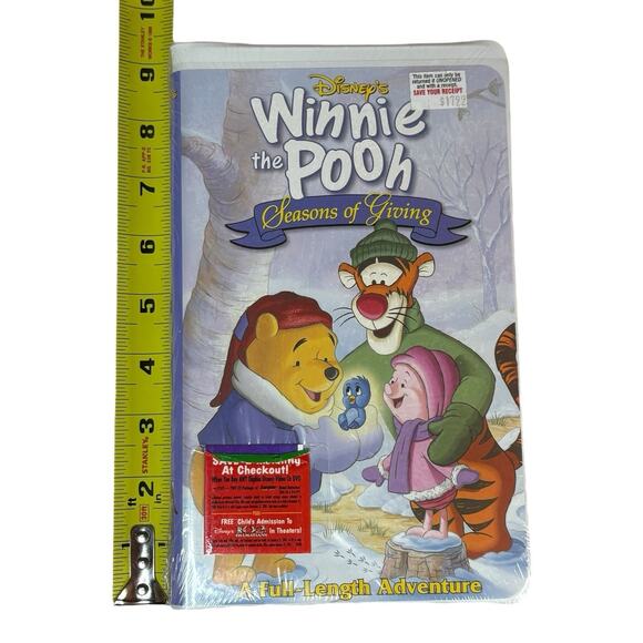 SEALED VTG Disney "Winnie The Pooh Seasons Of Giving" VHS VCR Tape Holiday Movie - Picture 2 of 10